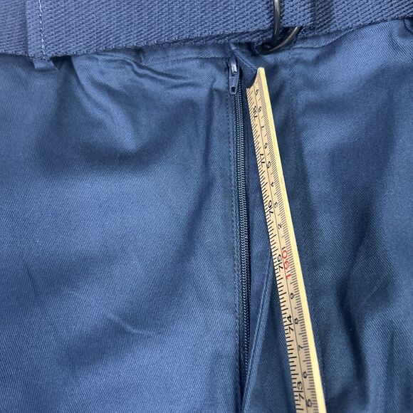 Savane Select Edition Mens Size 38 Shorts w Belt Blue Flat Front- NEW- 9” Inseam - Picture 9 of 16